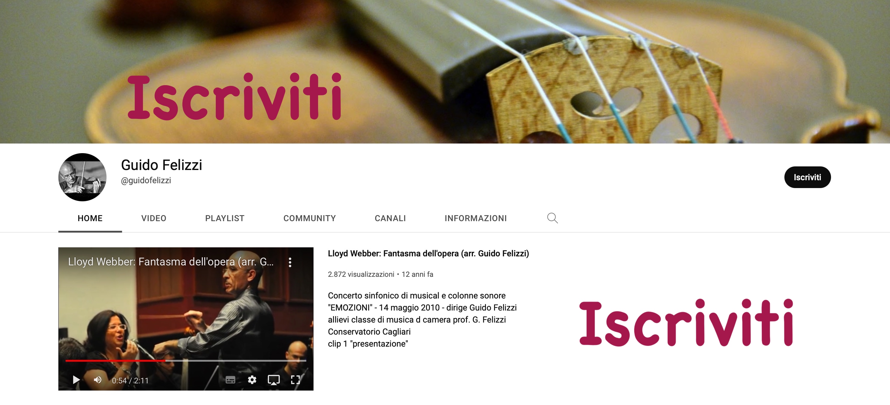 canale YT iscriviti